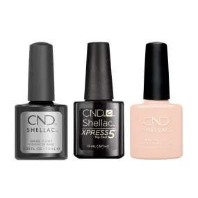 CND - Shellac Xpress5 Combo - Base, Top & Cuddle Up (0.25 oz)