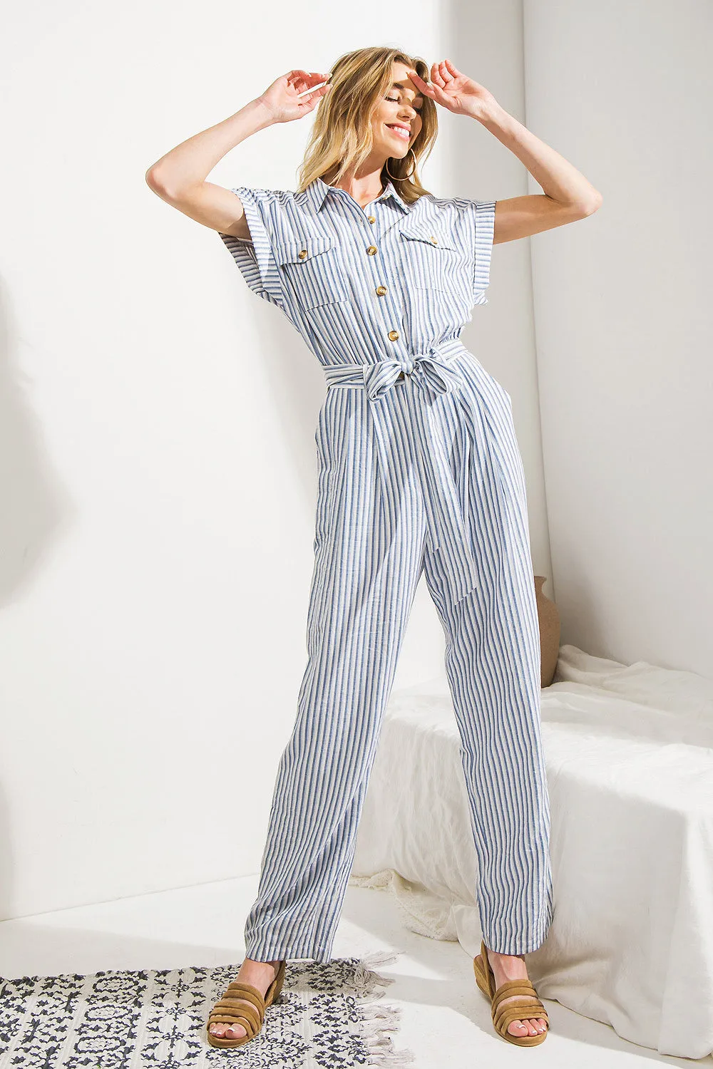 Coastal Stripe Jumpsuit