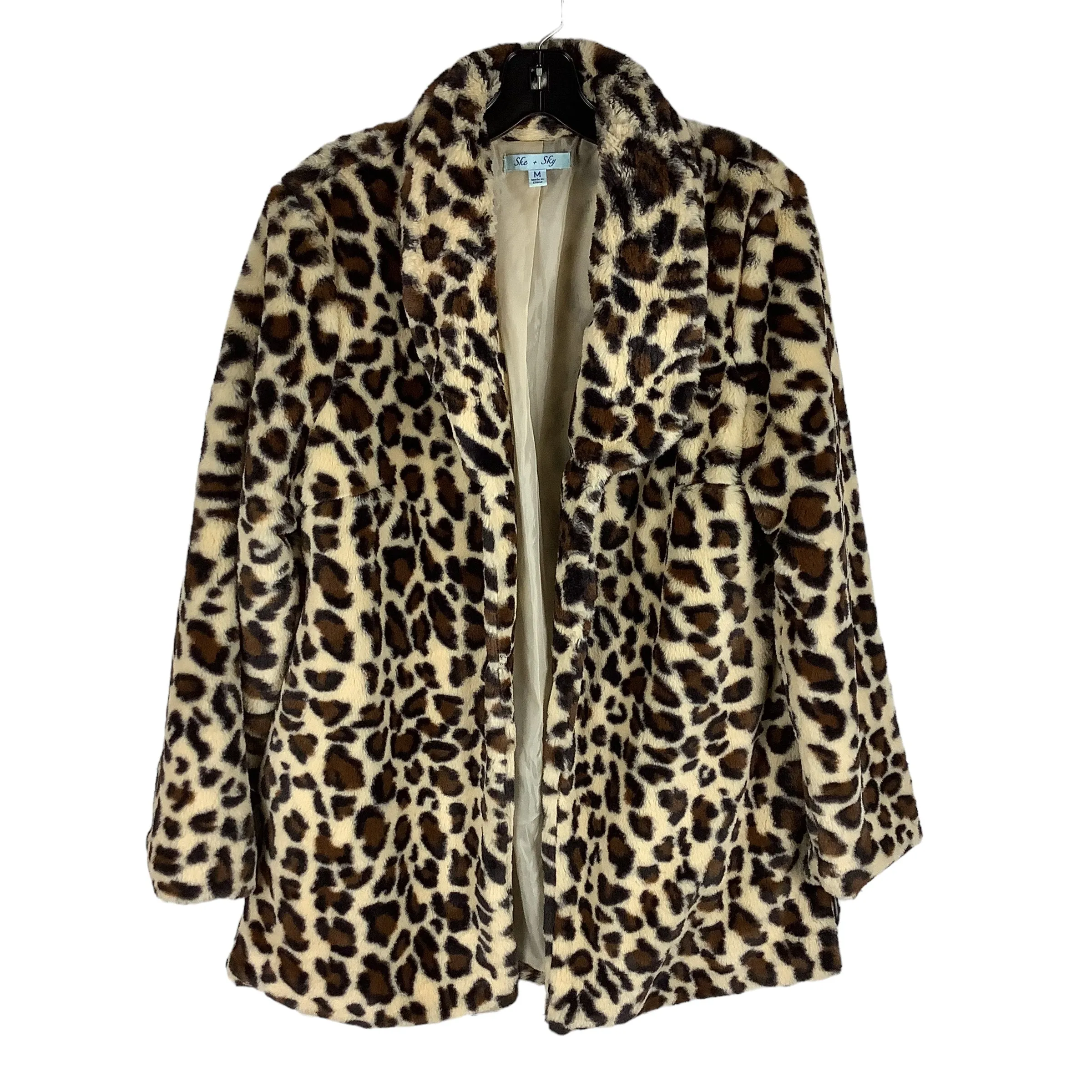 Coat Faux Fur & Sherpa By Skies Are Blue In Animal Print, Size: M