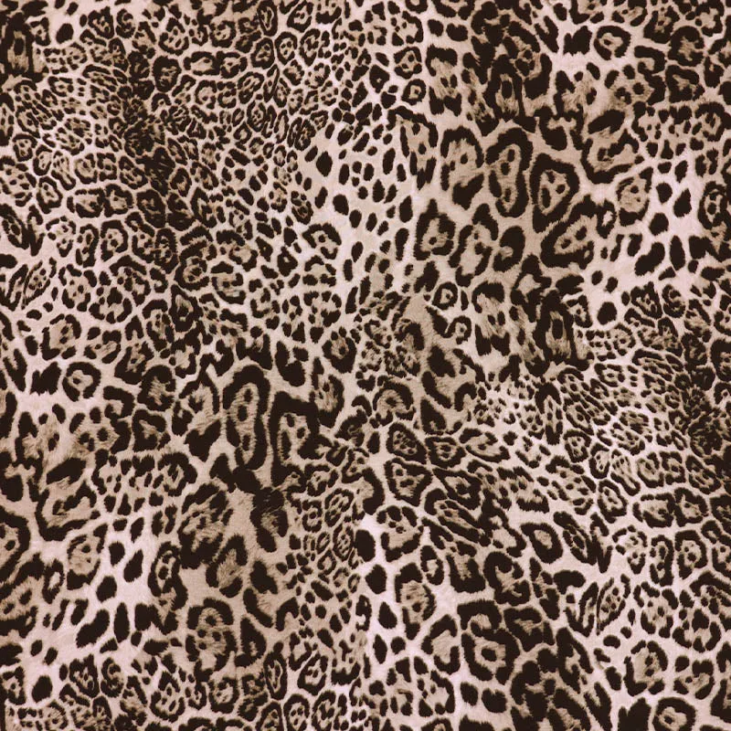 Cotton Poplin - Leopard Print - Snowy