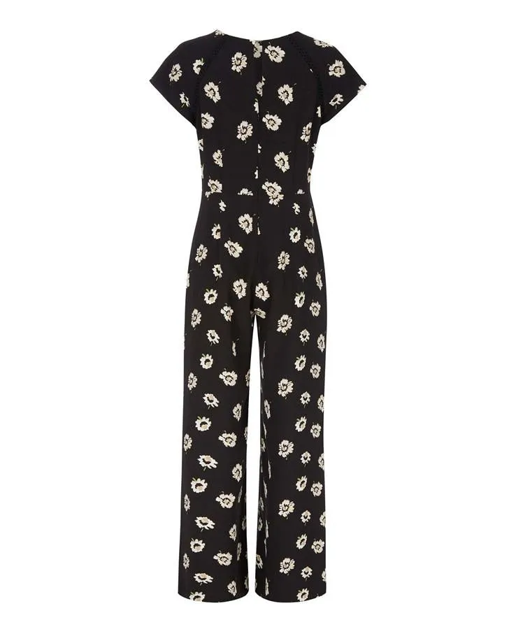 Crepe Flower Head Jumpsuit