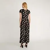 Crepe Flower Head Jumpsuit