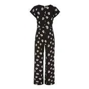 Crepe Flower Head Jumpsuit