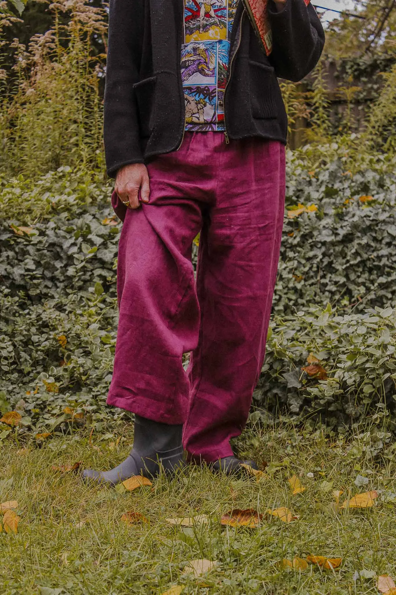 Crescent Moon Pants - Orchid