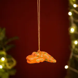 Crocodile - Handpainted Papier Mache Christmas Ornament