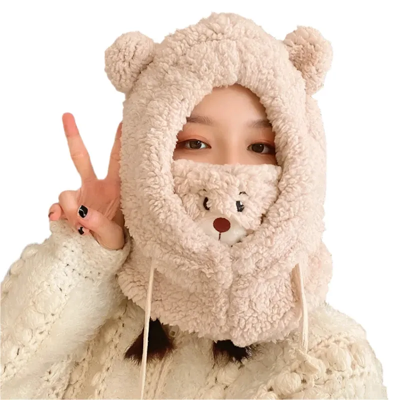 Cute Bear Winter Warm Balaclava