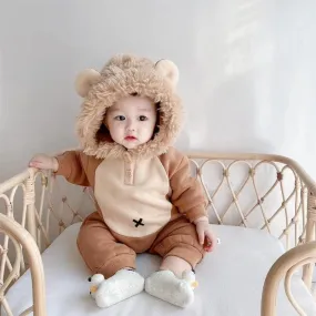 Cute hooded Lion romper