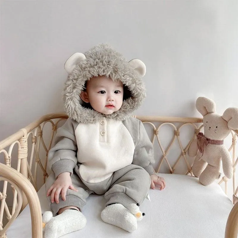 Cute hooded Lion romper