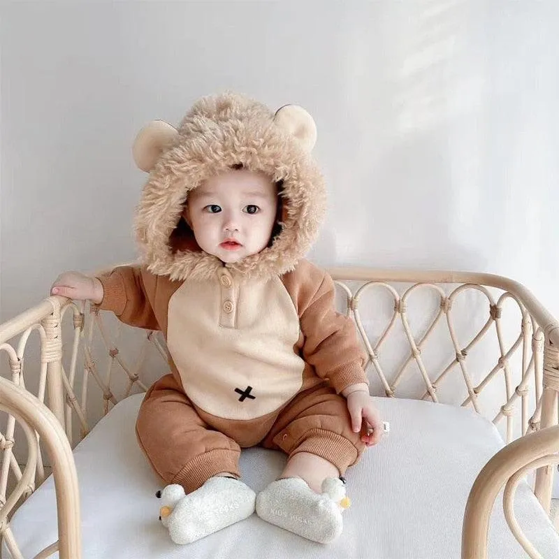 Cute hooded Lion romper