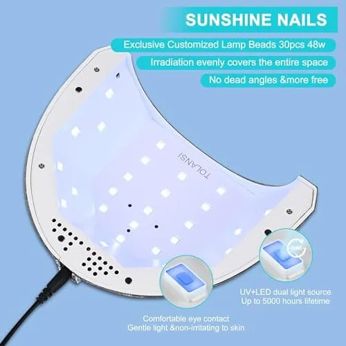 DIY Nail Art UV LED  Gel Nail Flash Curing Lamp 48w