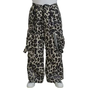 Dolce & Gabbana Multicolor Leopard Print Snow Pants