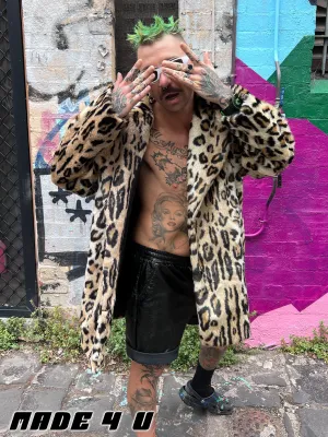 DOOF DADDY FAUX FUR JACKET - LEOPARD ✰ MADE 4 U ✰