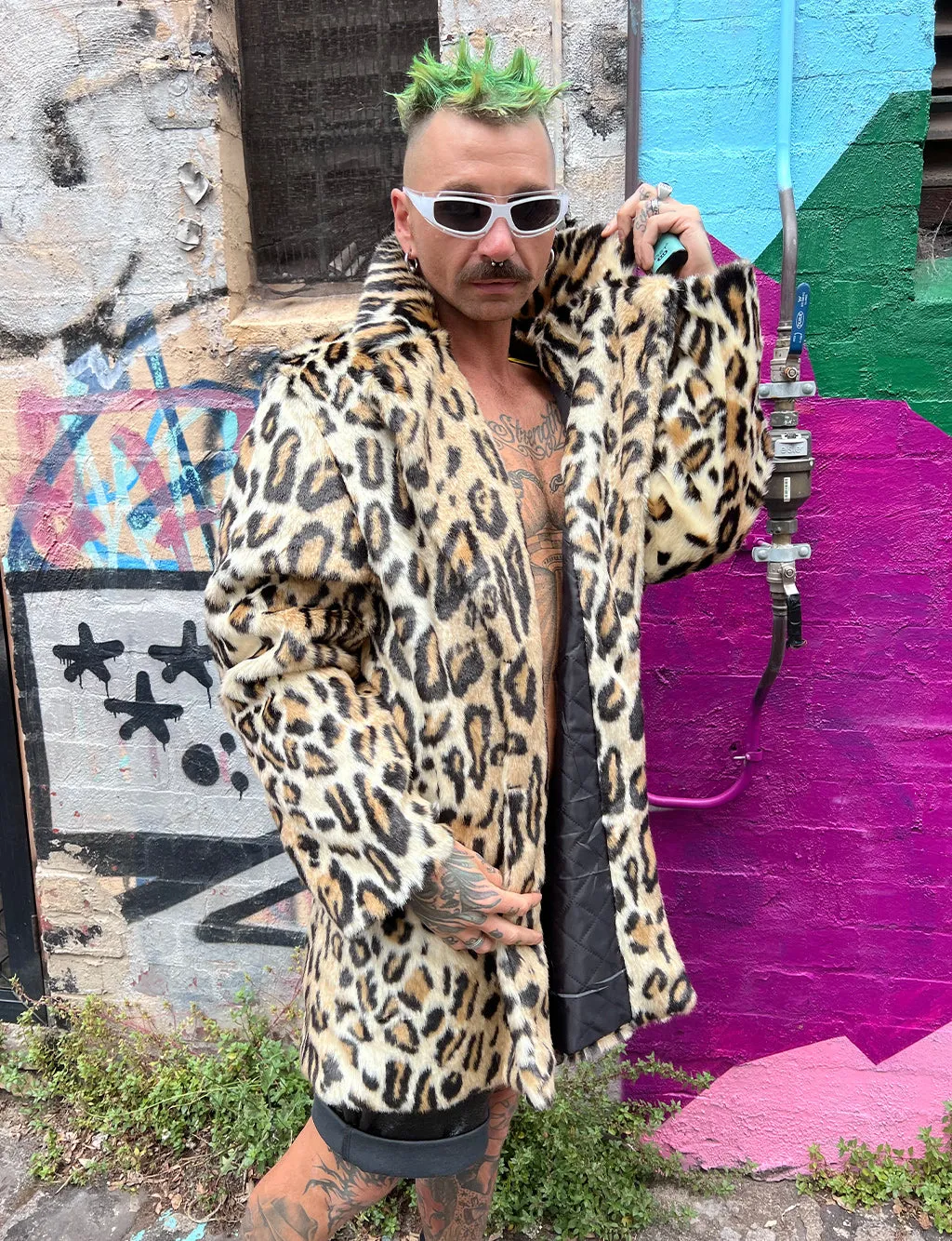 DOOF DADDY FAUX FUR JACKET - LEOPARD ✰ MADE 4 U ✰