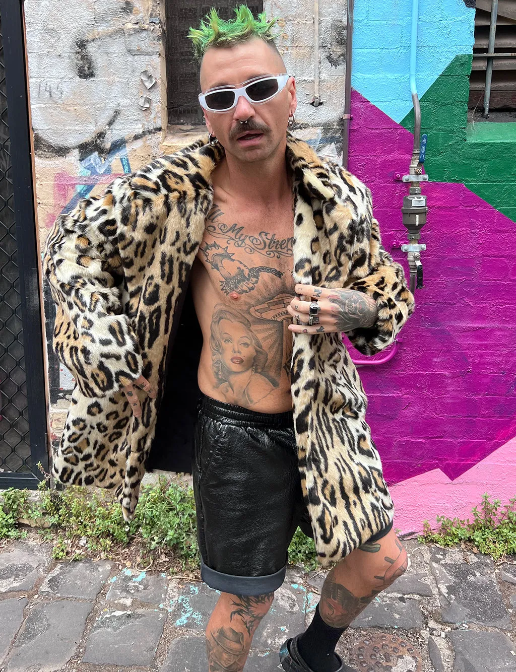 DOOF DADDY FAUX FUR JACKET - LEOPARD ✰ MADE 4 U ✰