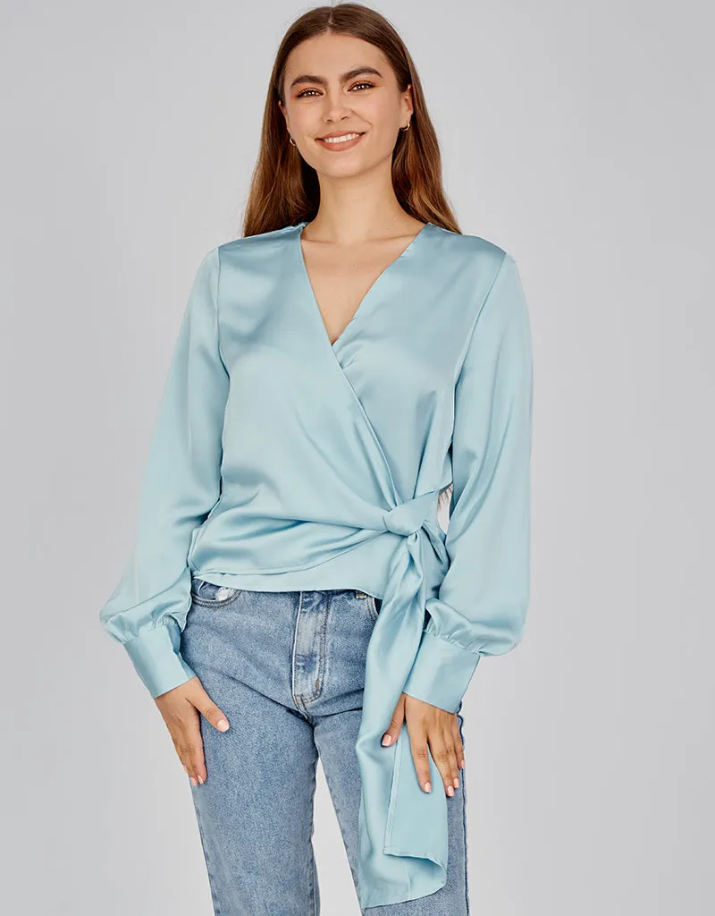 Drape Wrap Blouse