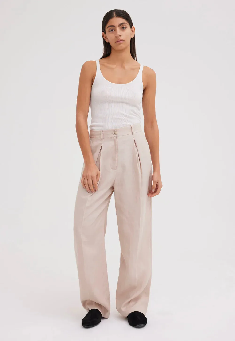 Duomo Linen Pant in Stone Neutral