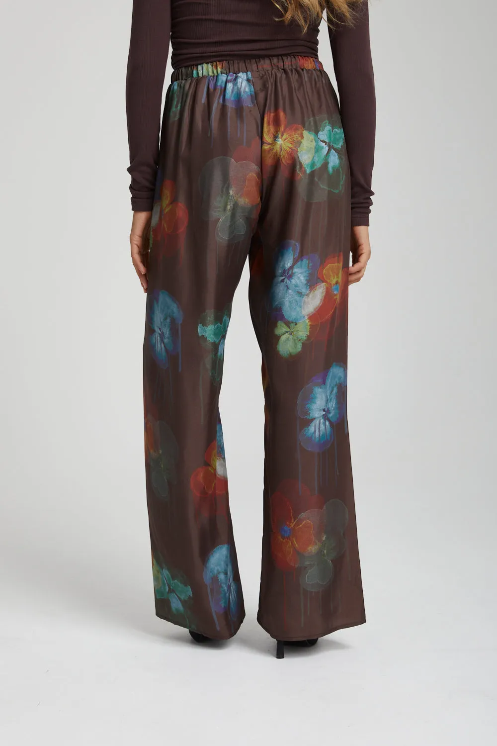 Elastic Waist Pants - Pansy Drip