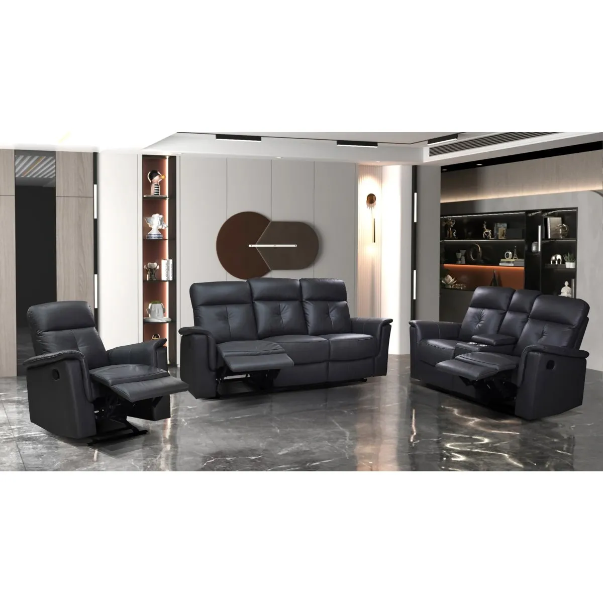 Ellesmere Dark Grey Glider Recliner