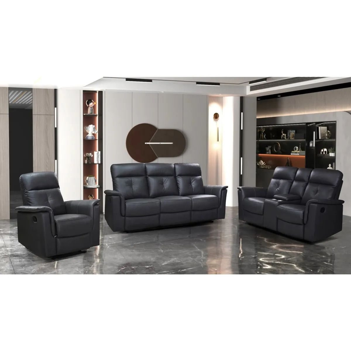 Ellesmere Dark Grey Glider Recliner