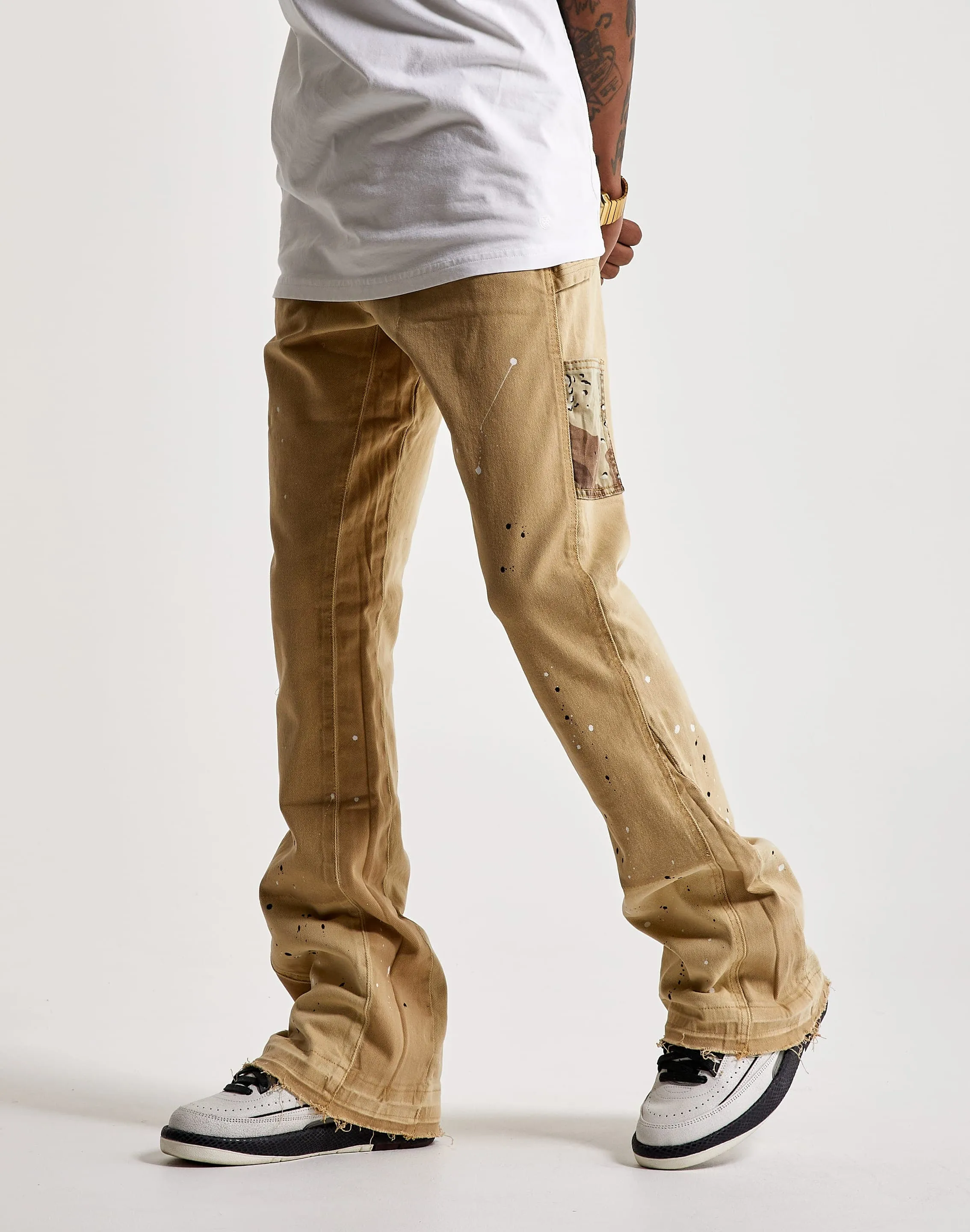 EPTM Camo Pocket Flare Denim Pants