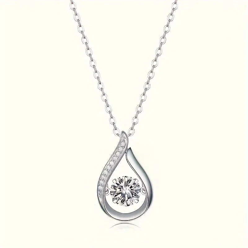 Exquisite Sparkling Pendant Necklace Clavicle Chain For Women Minimalist Elegant Temperament Versatile Jewelry Decor Engagement Wedding Anniversary Exclusive Gift