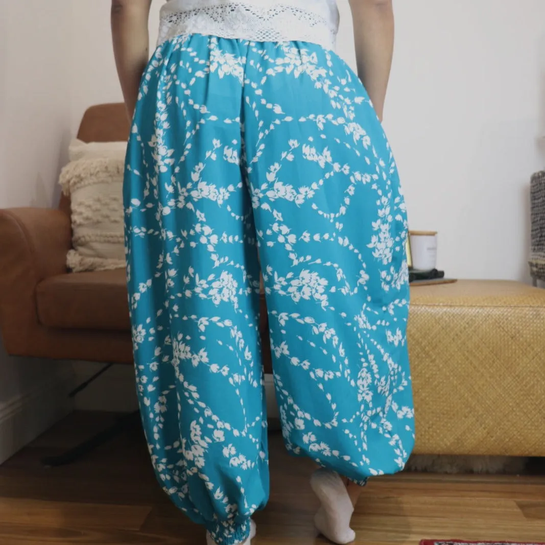 Fair Trade Sari Fabric "Hippy" Pants