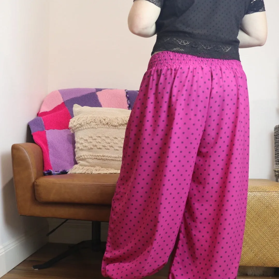 Fair Trade Sari Fabric "Hippy" Pants