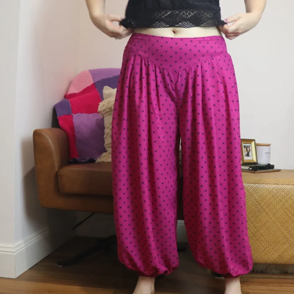 Fair Trade Sari Fabric "Hippy" Pants