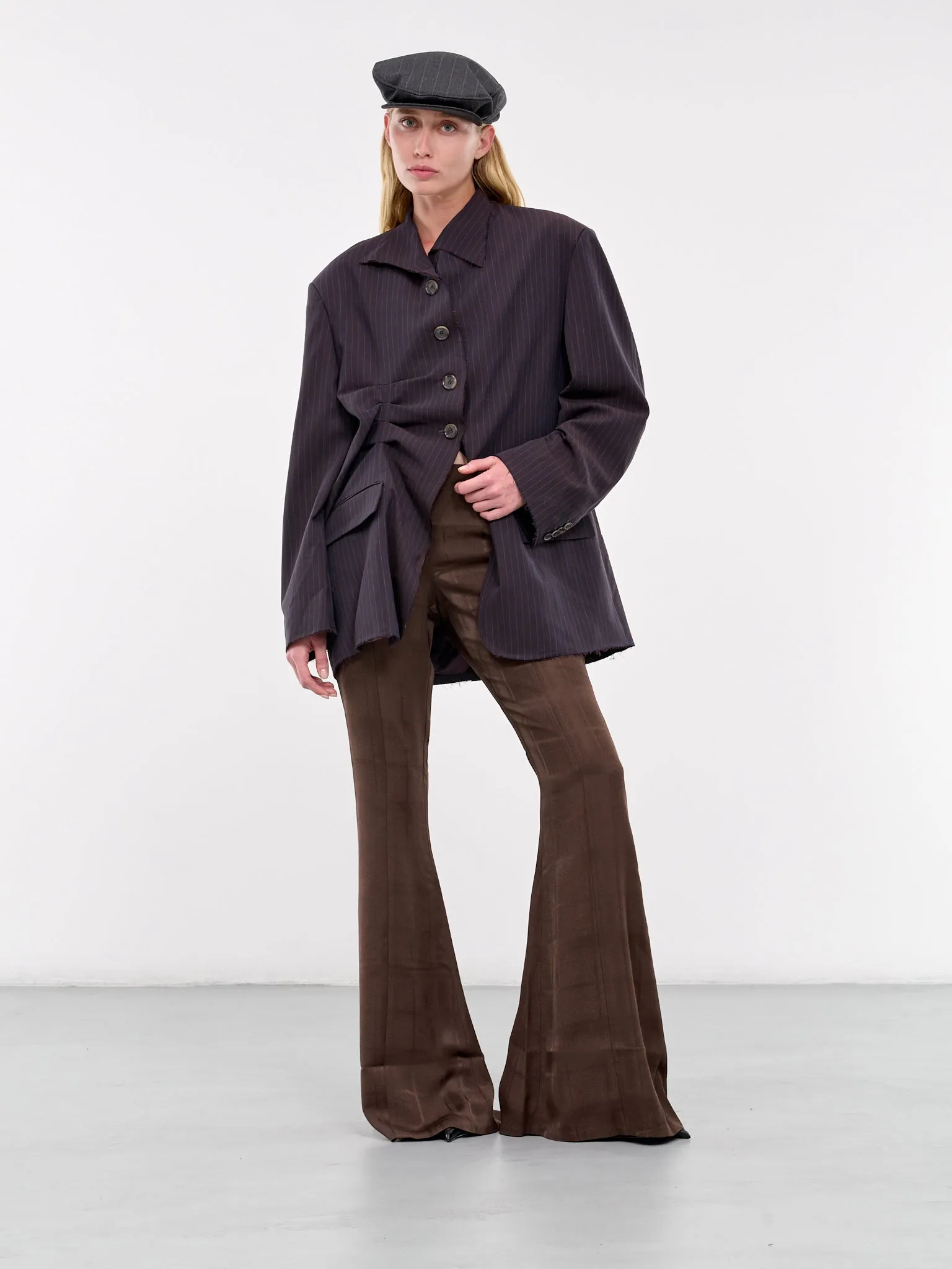 Flared Trousers (E0804-BROWN-RUST)