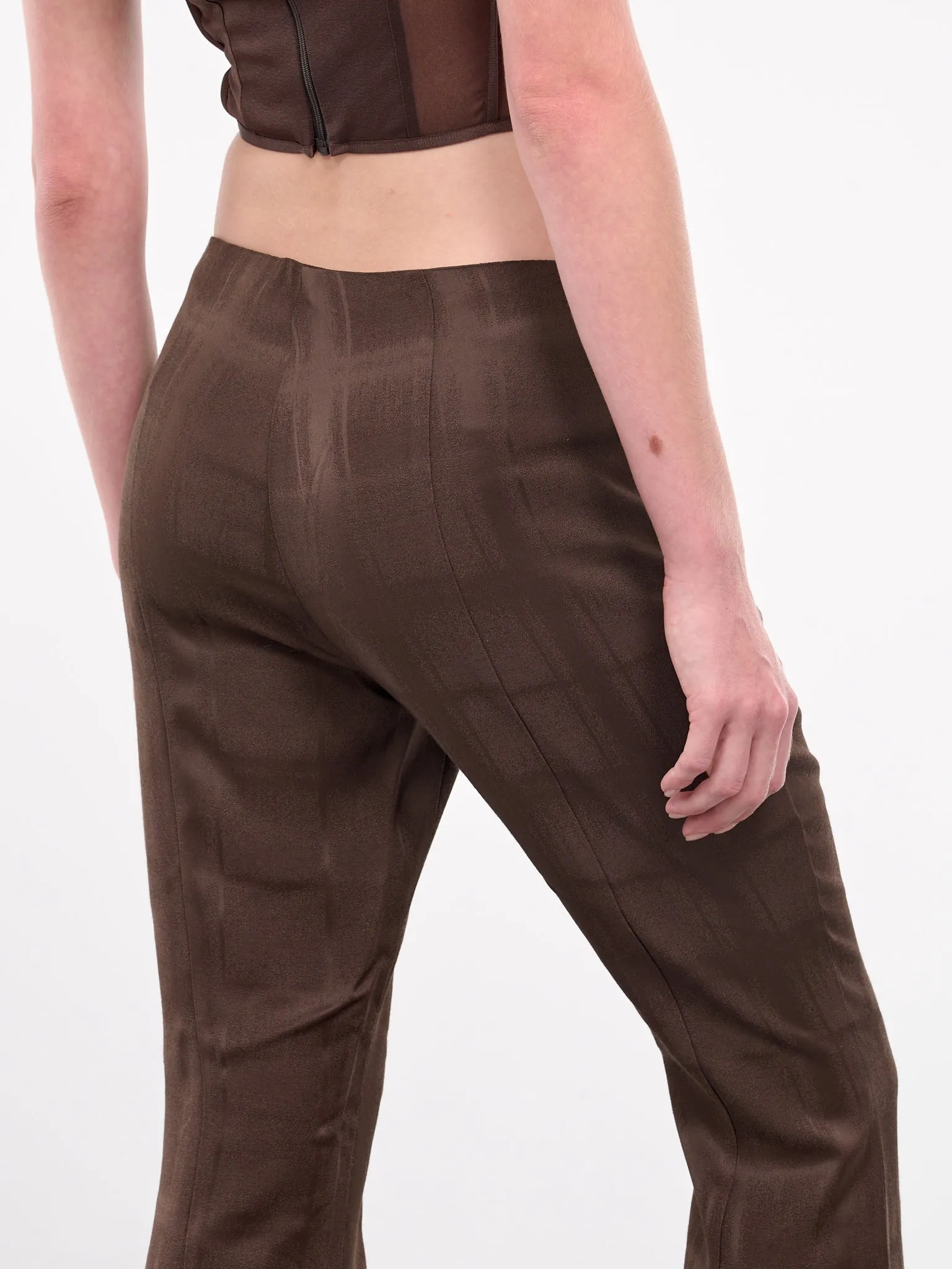 Flared Trousers (E0804-BROWN-RUST)