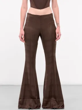 Flared Trousers (E0804-BROWN-RUST)