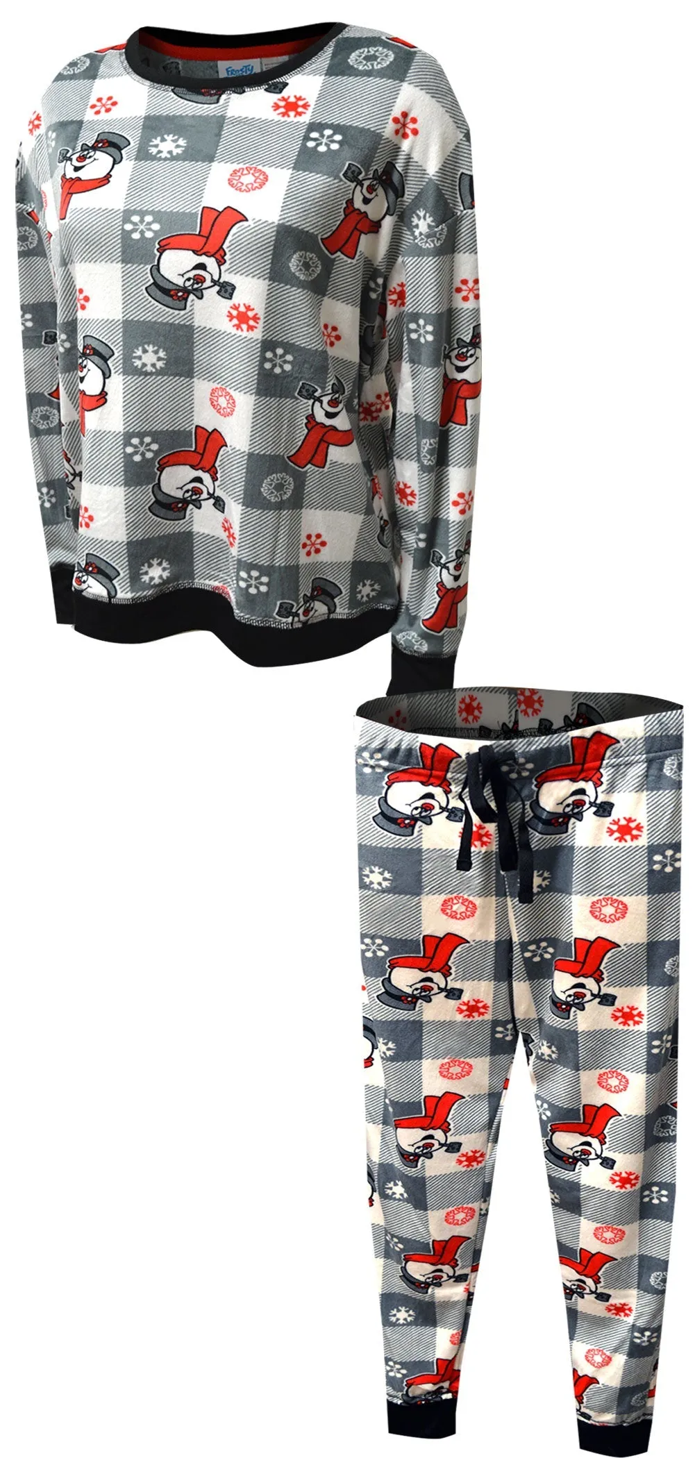 Frosty The Snowman Buffalo Plaid Jogger Pajama Set