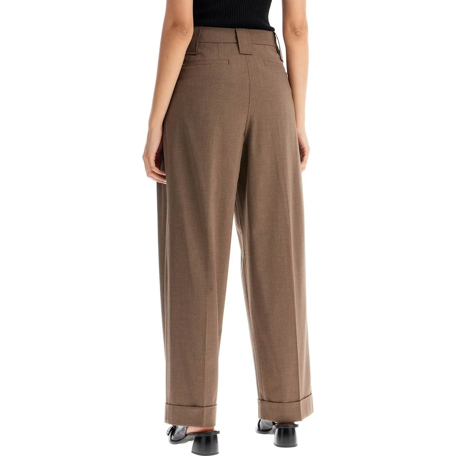 Ganni "flowy trousers with two ple