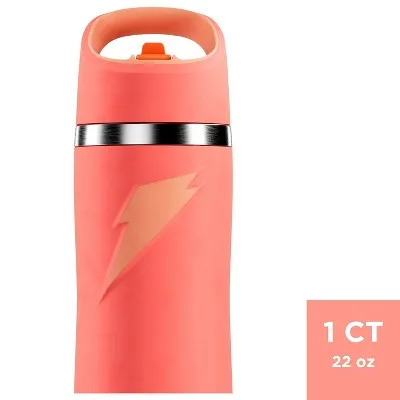 Gatorade 22oz Stainless Steel Twist Cap Water Bottle - Coral