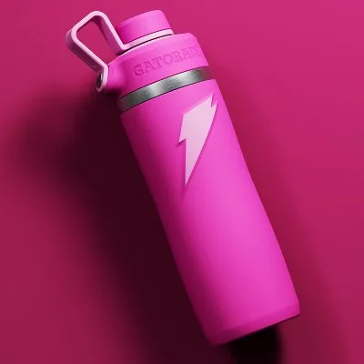 Gatorade 22oz Stainless Steel Twist Cap Water Bottle - Pink