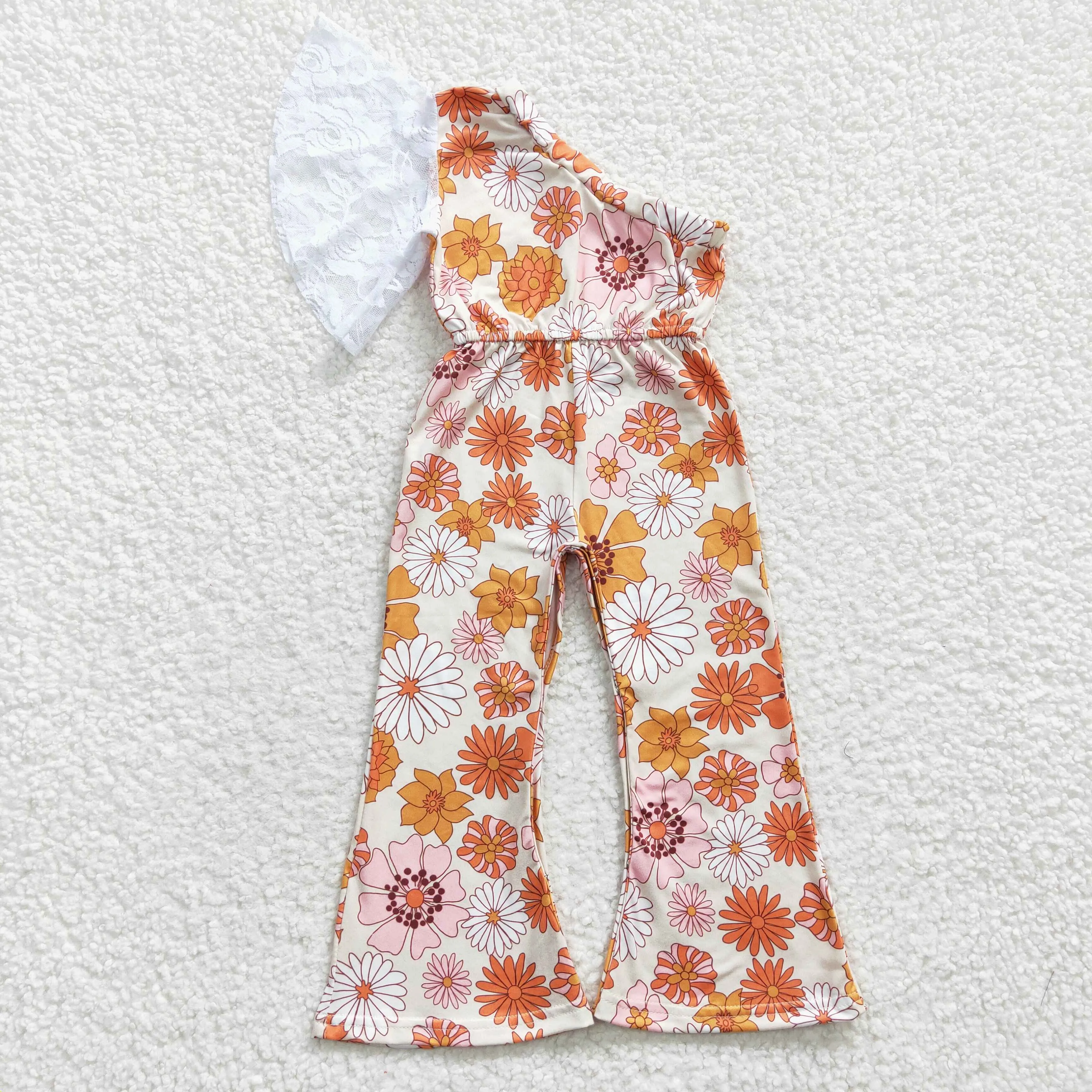 girls floral single sleeve jumpsuit SR0211