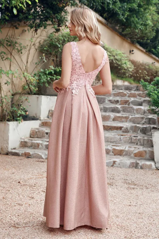 Gorgeous Lace Appliques Aline Evening Dress Sleeveless Bridesmaid Dress