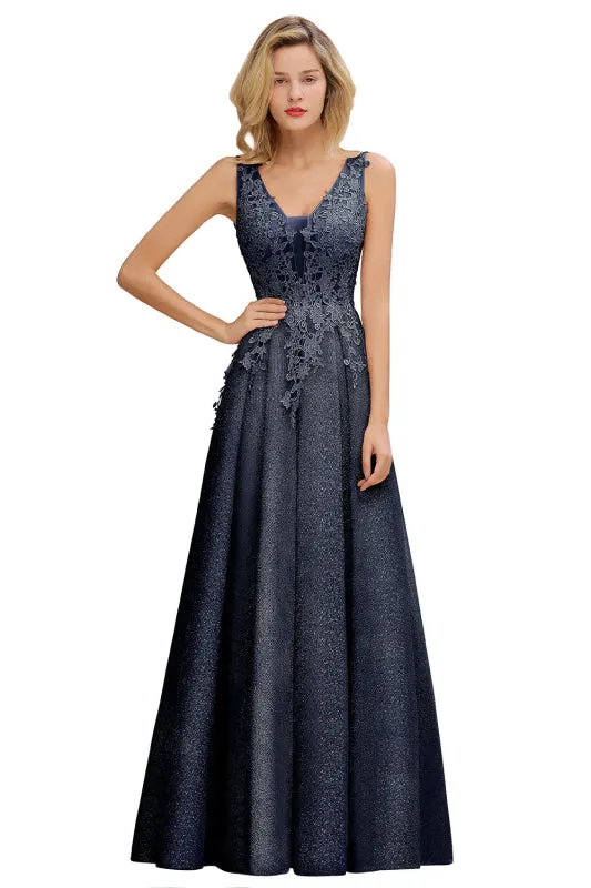 Gorgeous Lace Appliques Aline Evening Dress Sleeveless Bridesmaid Dress