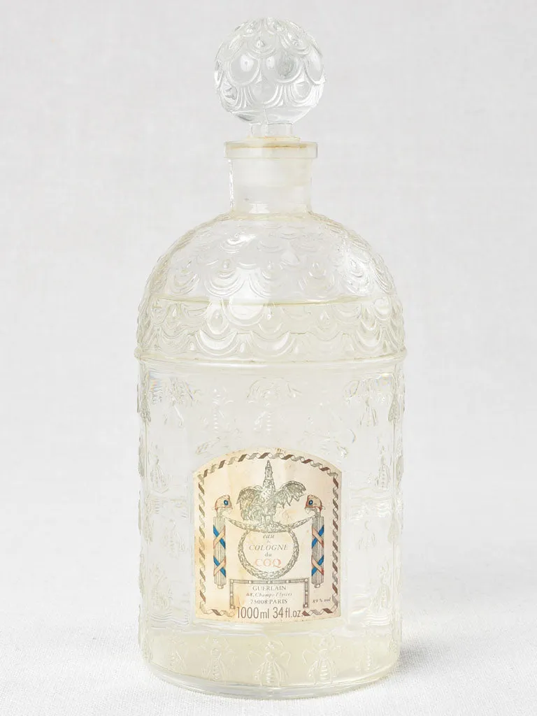 Guerlain cologne bottle with bees 10¼"