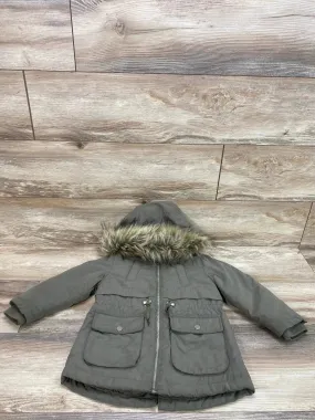 H&M Khaki Green Padded Parka sz 4T