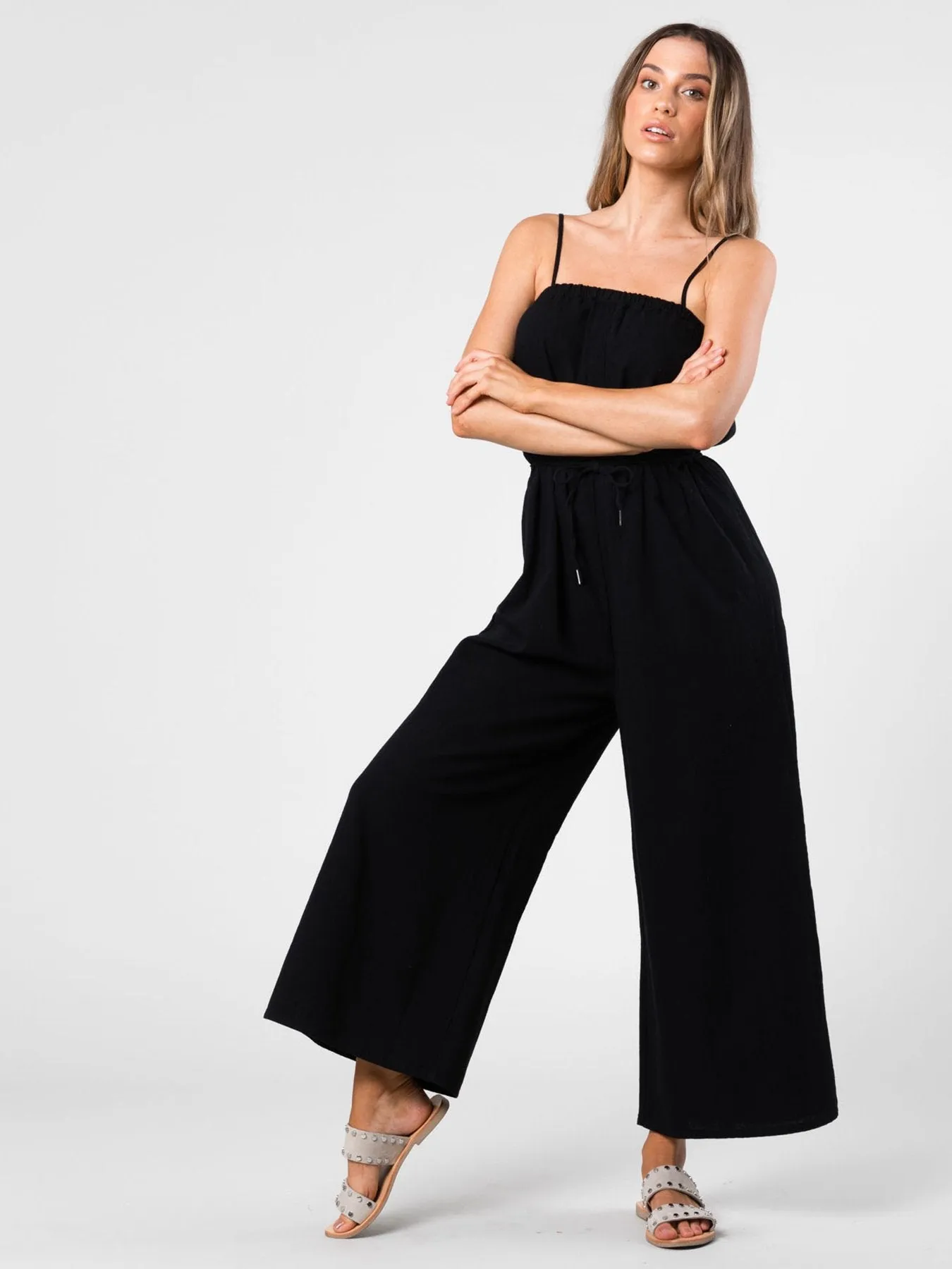 Heartbreaker Flare Jumpsuit - Black