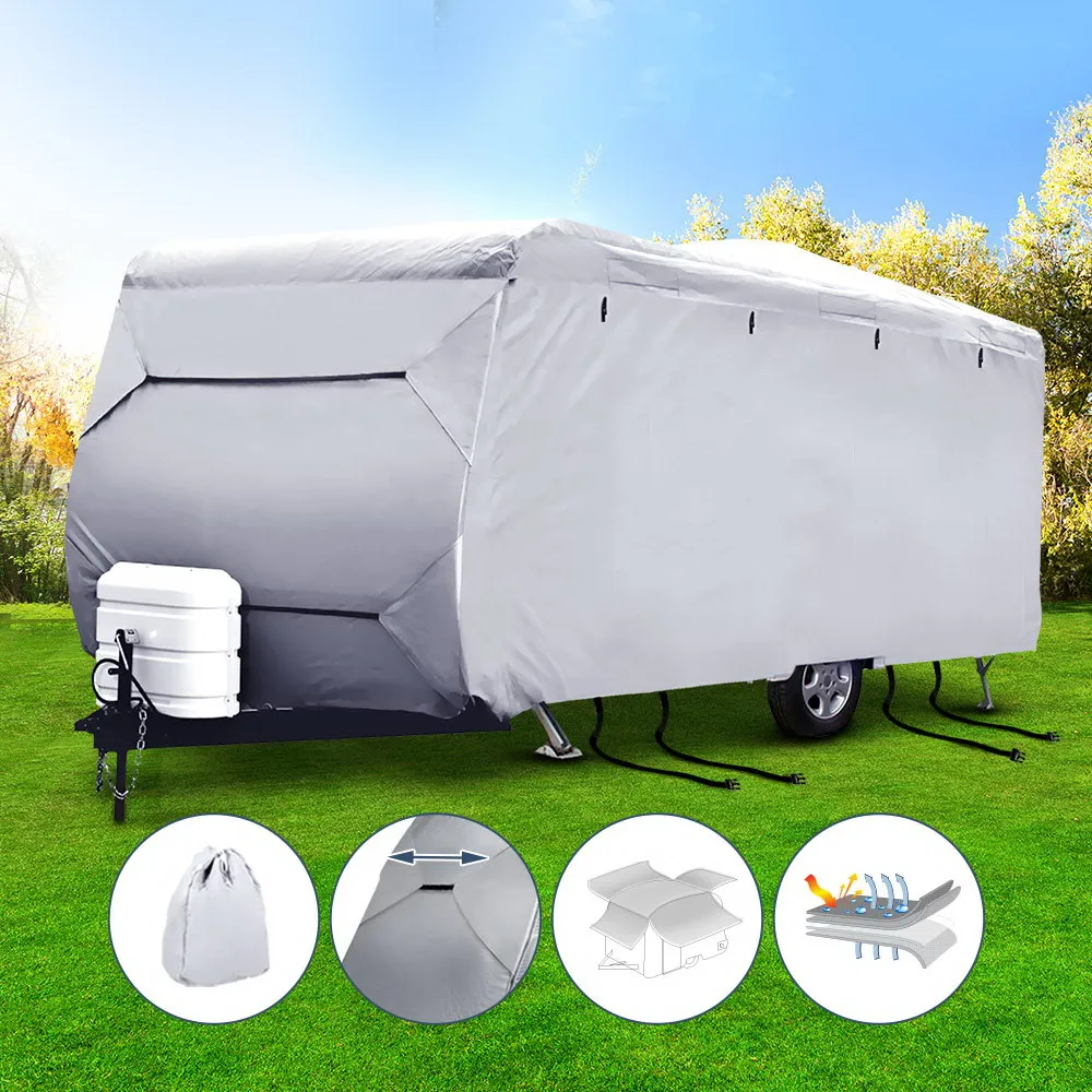 Heavy Duty UV Water Resistant Caravan Cover 14-16FT Weisshorn