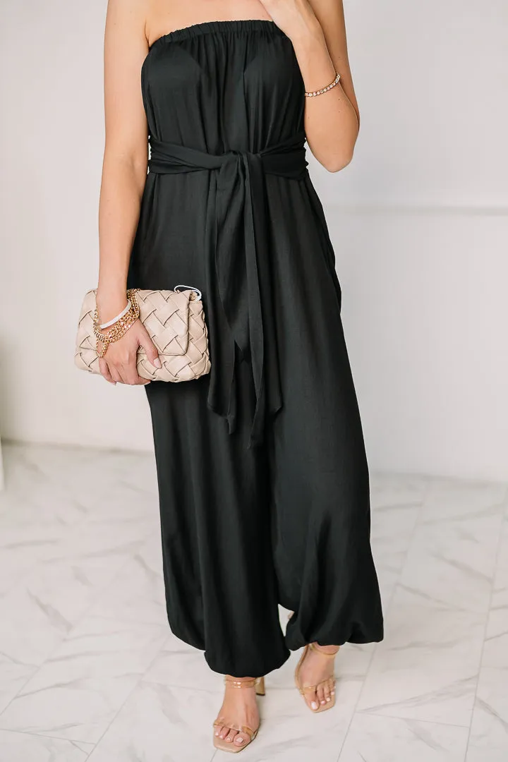 Here For Fun Front Tie Jumpsuit