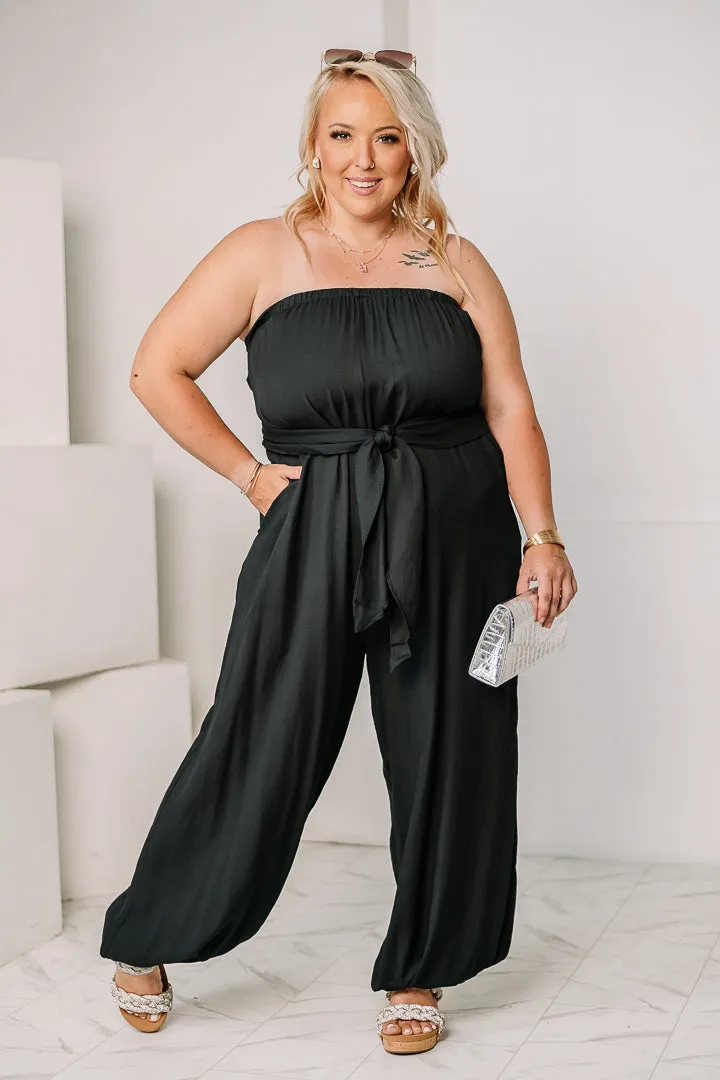 Here For Fun Front Tie Jumpsuit