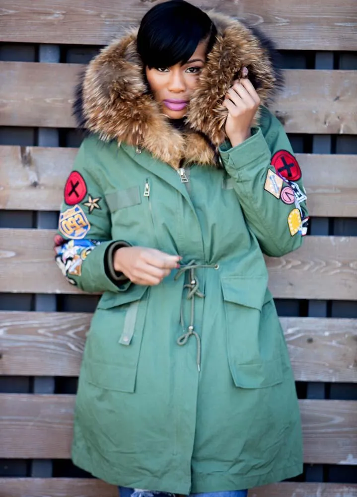 HIGH ROLLER ARMY GREEN COAT