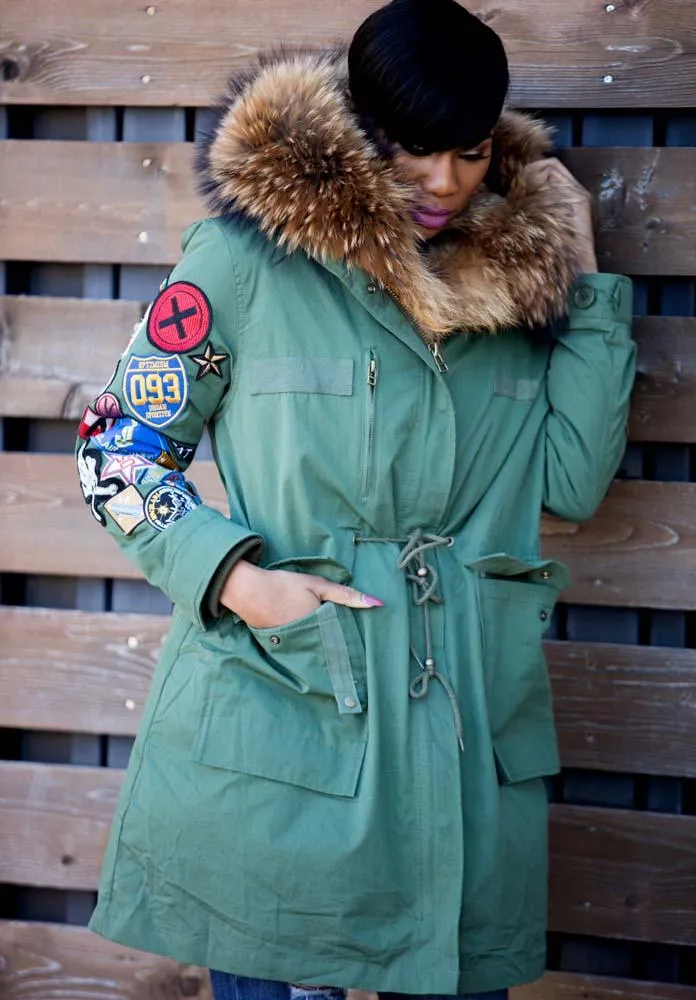 HIGH ROLLER ARMY GREEN COAT