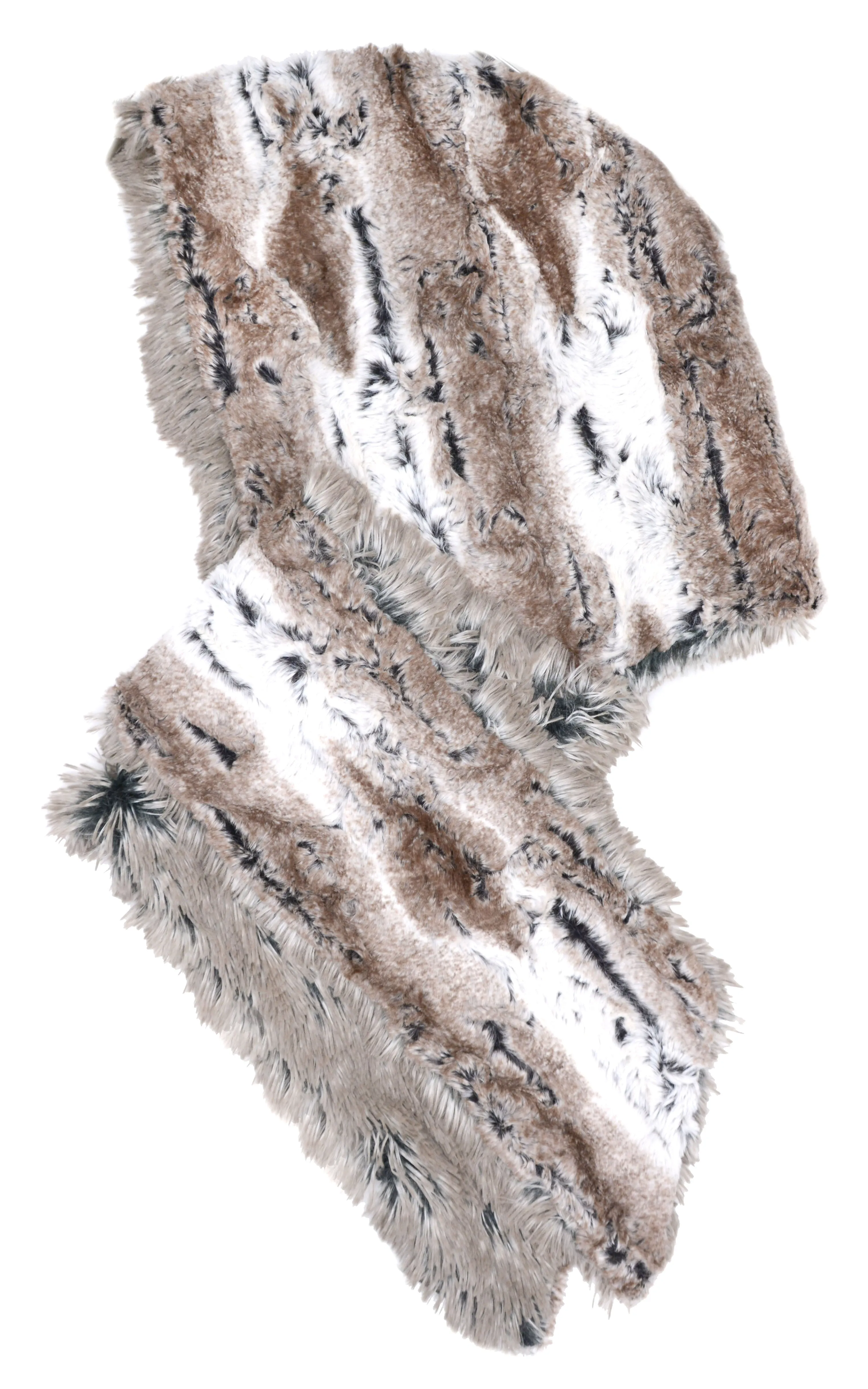 Hoody Scarf - Fox Faux Fur with Cuddly Fur