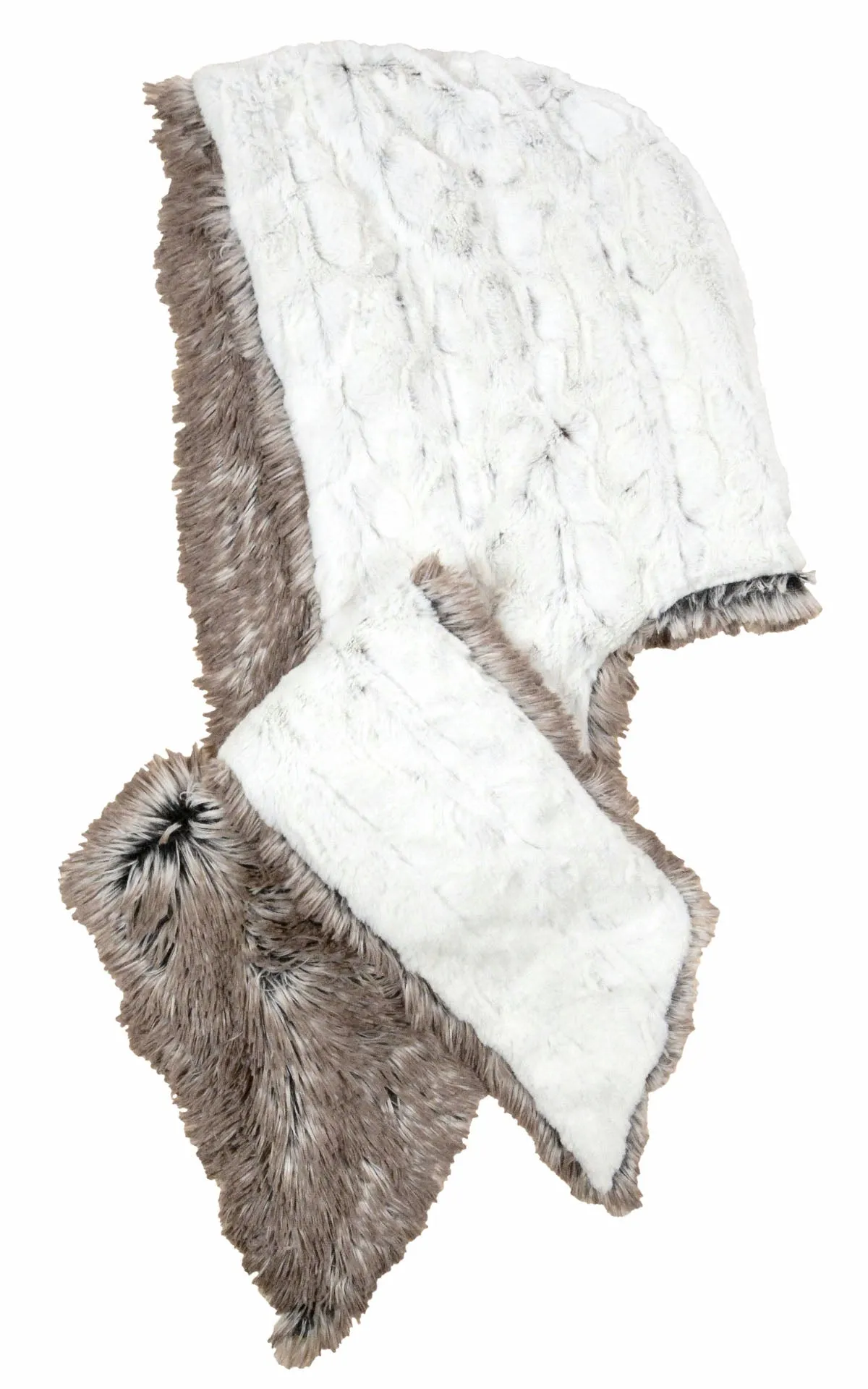 Hoody Scarf - Fox Faux Fur with Cuddly Fur