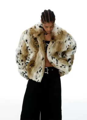 Imitation Mink Fur Tiger Print Coat