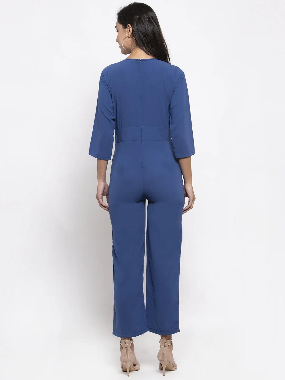 Jashvi Women Blue Solid Jumpsuit